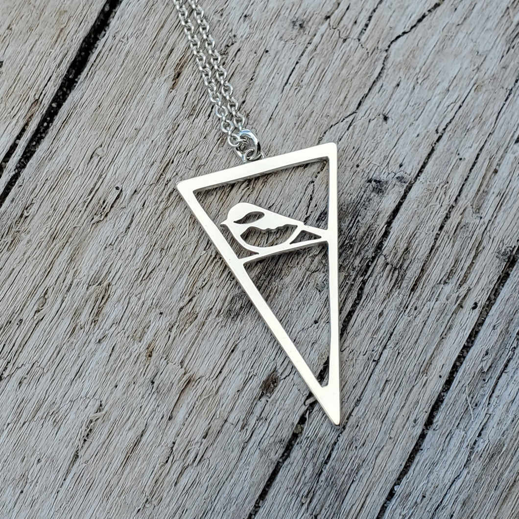 Triangle Chickadee Pendant